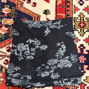 Free People Floral Black and Gray Women's Skirt